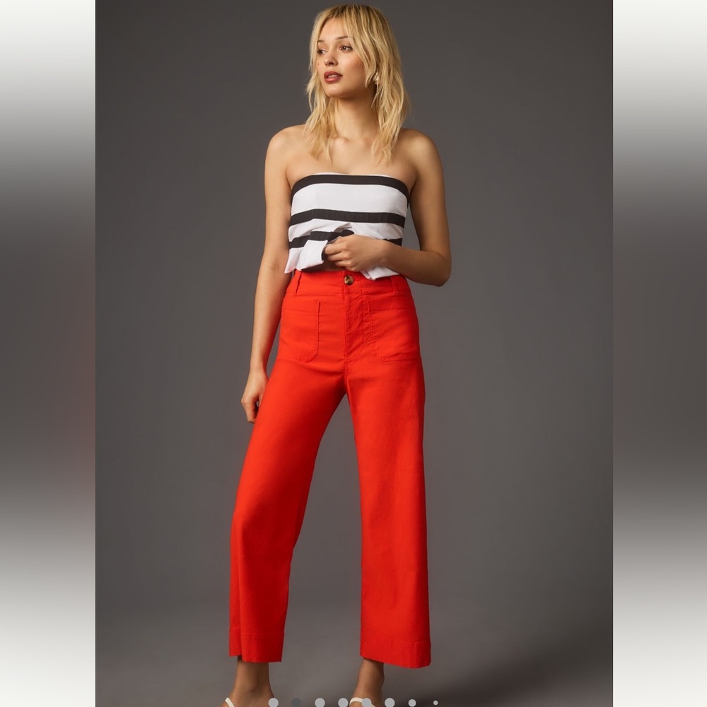 Colette Cropped Wide-Leg Pants by Maeve